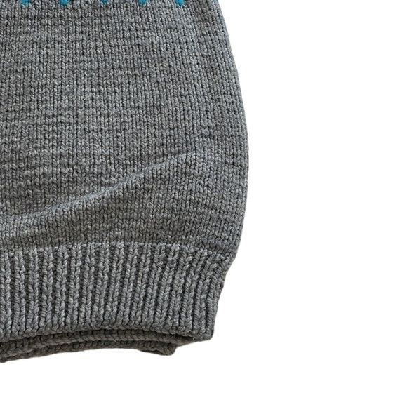 Hand Knit Vintage Fair Isle Pattern | Nordic Style Sweater - Size Medium - Picture 3 of 10